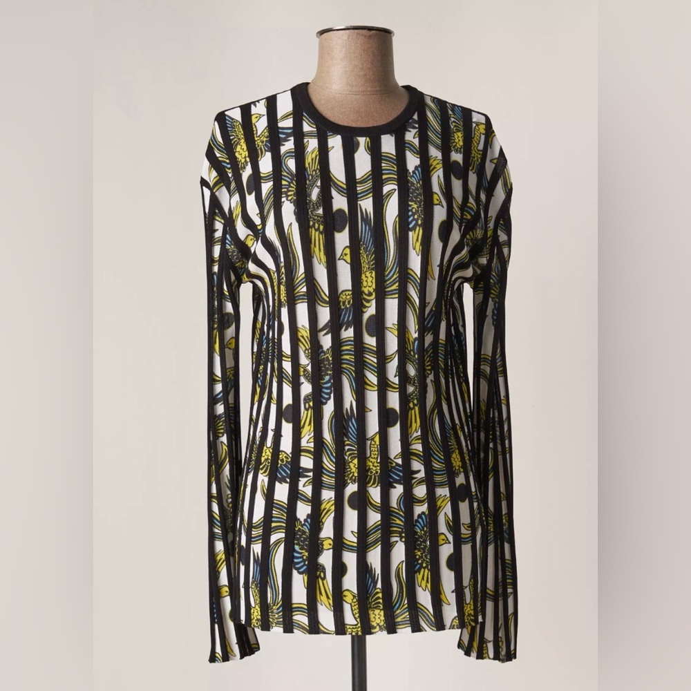 Kenzo Paris Long Sleeve Top Medium Black White Authentic Size Medium-B